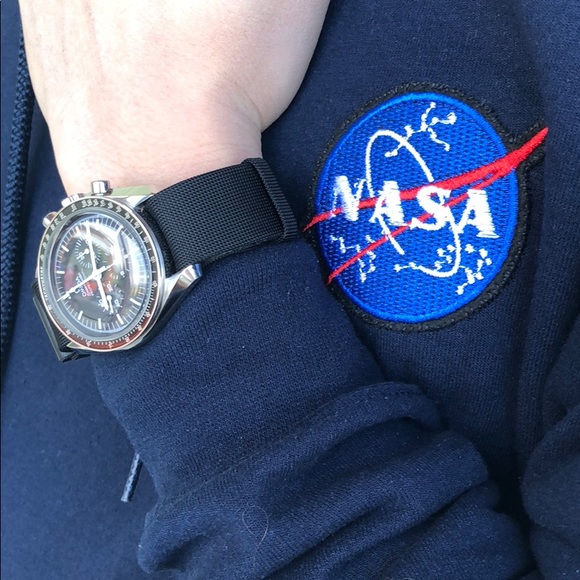 Navy Hoodie with Nasa Patch M - Picture 6 of 8